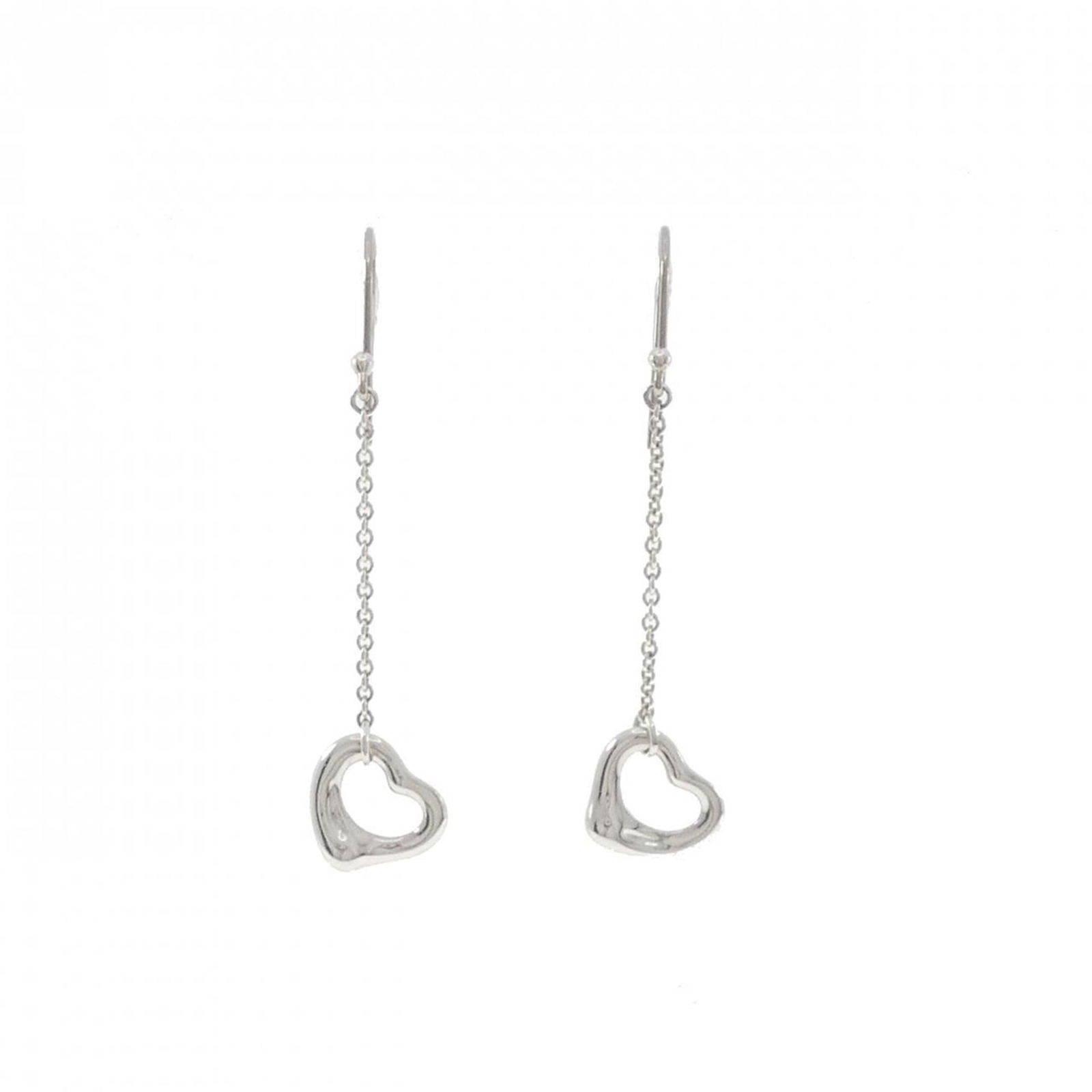 Silver 925 Tiffany Drop Earrings: Silver 925 Tiffany Drop Earrings Ponte Vecchio necklace made of 18K white gold featuring a diamond pendant, with a neck circumference of 40 cm and pendant size of 17mm x 11.4mm, in very good used
