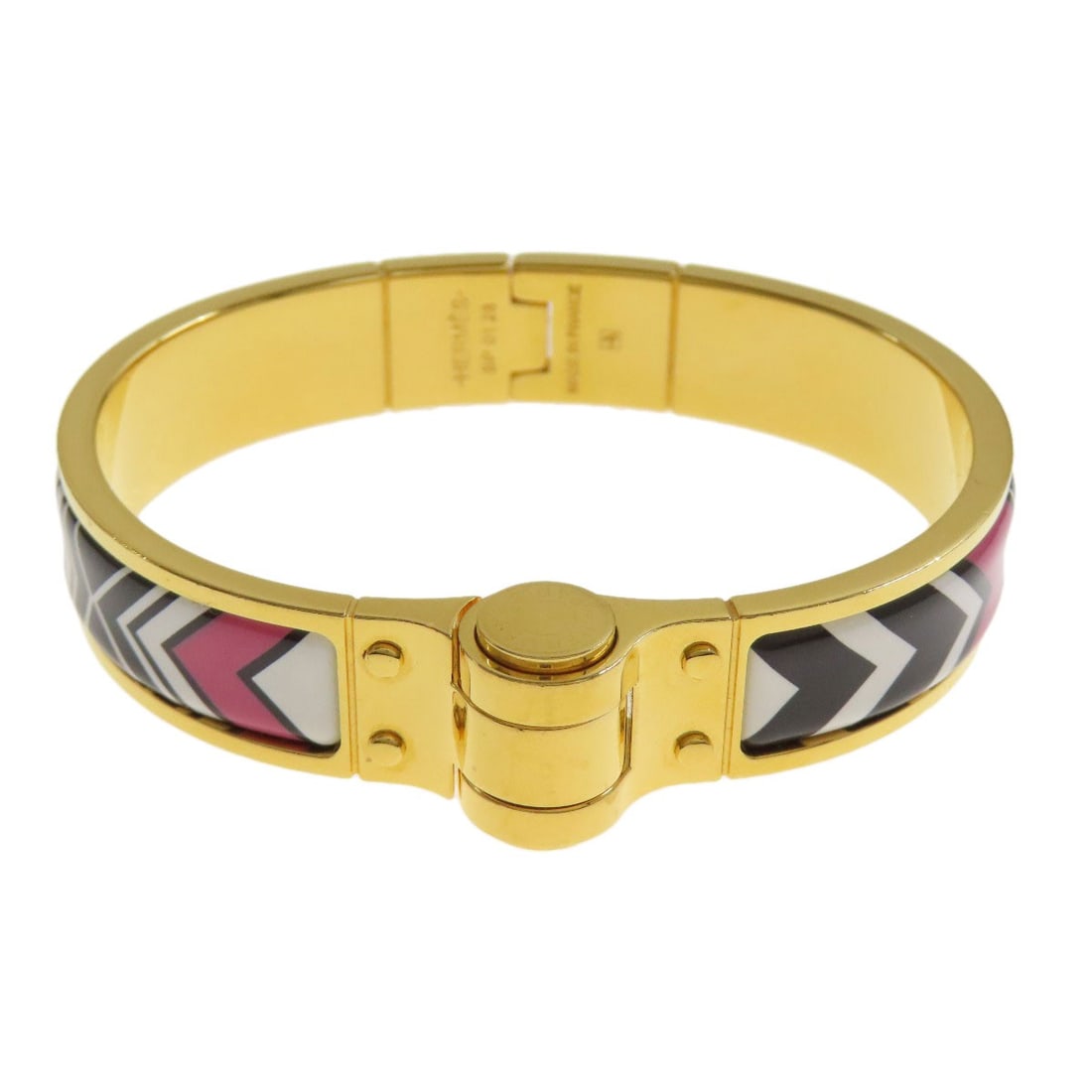 Gold Plated HERMES Charniere Bracelet (1 of 7)