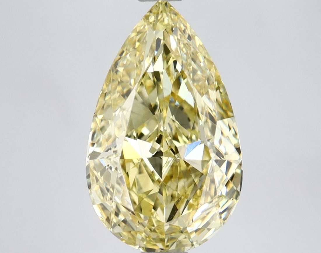 Loose Lab Diamond IGI Pear 3.0ct Fancy Intense Yellow VS1: Loose Lab Diamond IGI Pear 3.0ct Fancy Intense Yellow VS1 Loose lab-grown diamond, 3.0ct, Fancy Intense Yellow, VS1 clarity, certified by IGI, with dimensions of 12.74L x 7.77W x 4.41H. Item