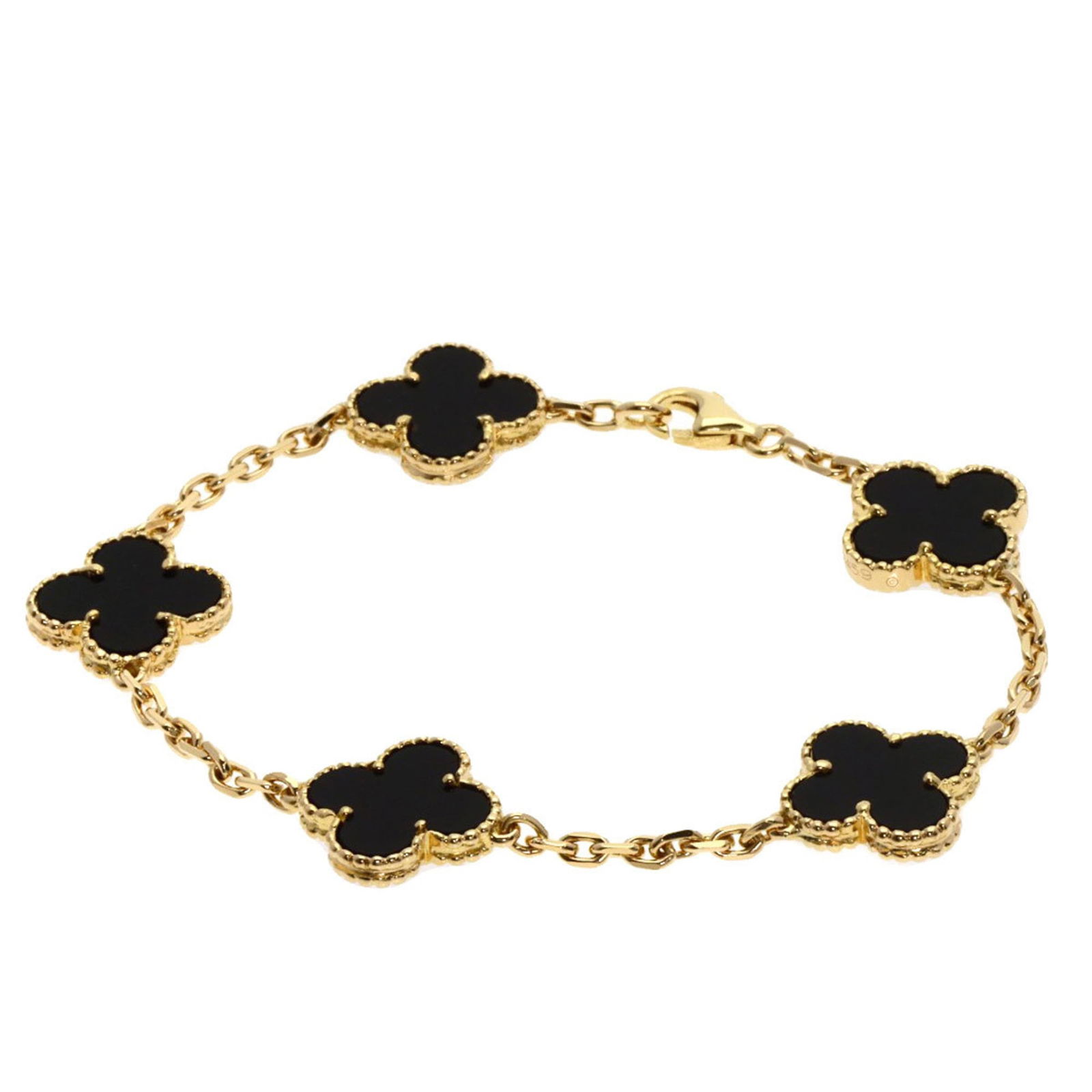 Yellow Gold (18K) Van Cleef & Arpels Charm Bracelet: Yellow Gold (18K) Van Cleef & Arpels Charm Bracelet Van Cleef & Arpels charm bracelet in 18K yellow gold, 17cm in length, used in like new condition. Item Specifics: Brand: Van Cleef & Arpels Type: