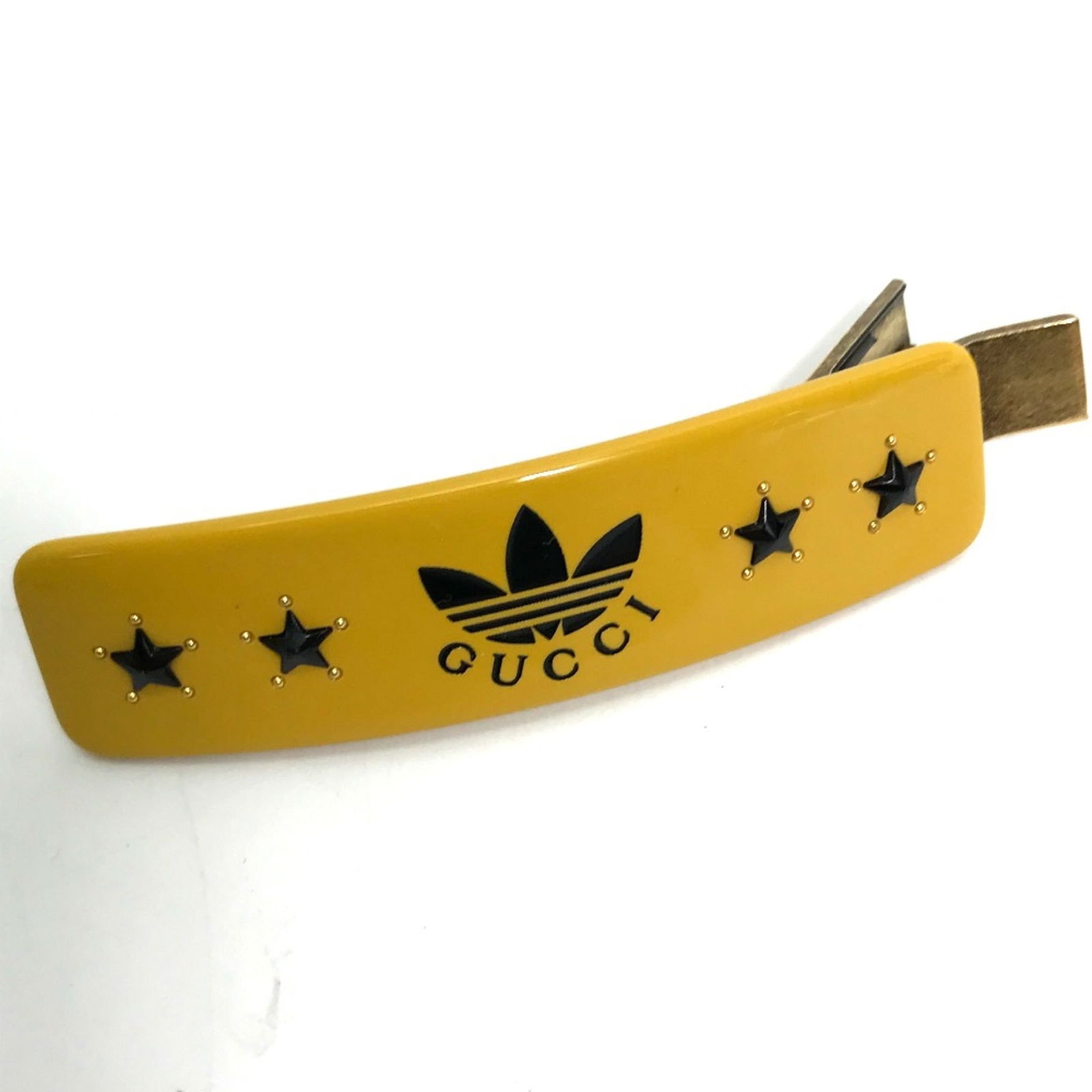 Other Gucci: Other Gucci Gucci item in yellow, measuring 1.8 cm wide and 3.1 inches long, in good used condition with some scratches and dirt. Item Specifics: Brand: Gucci Type: Other Material: Other Color: