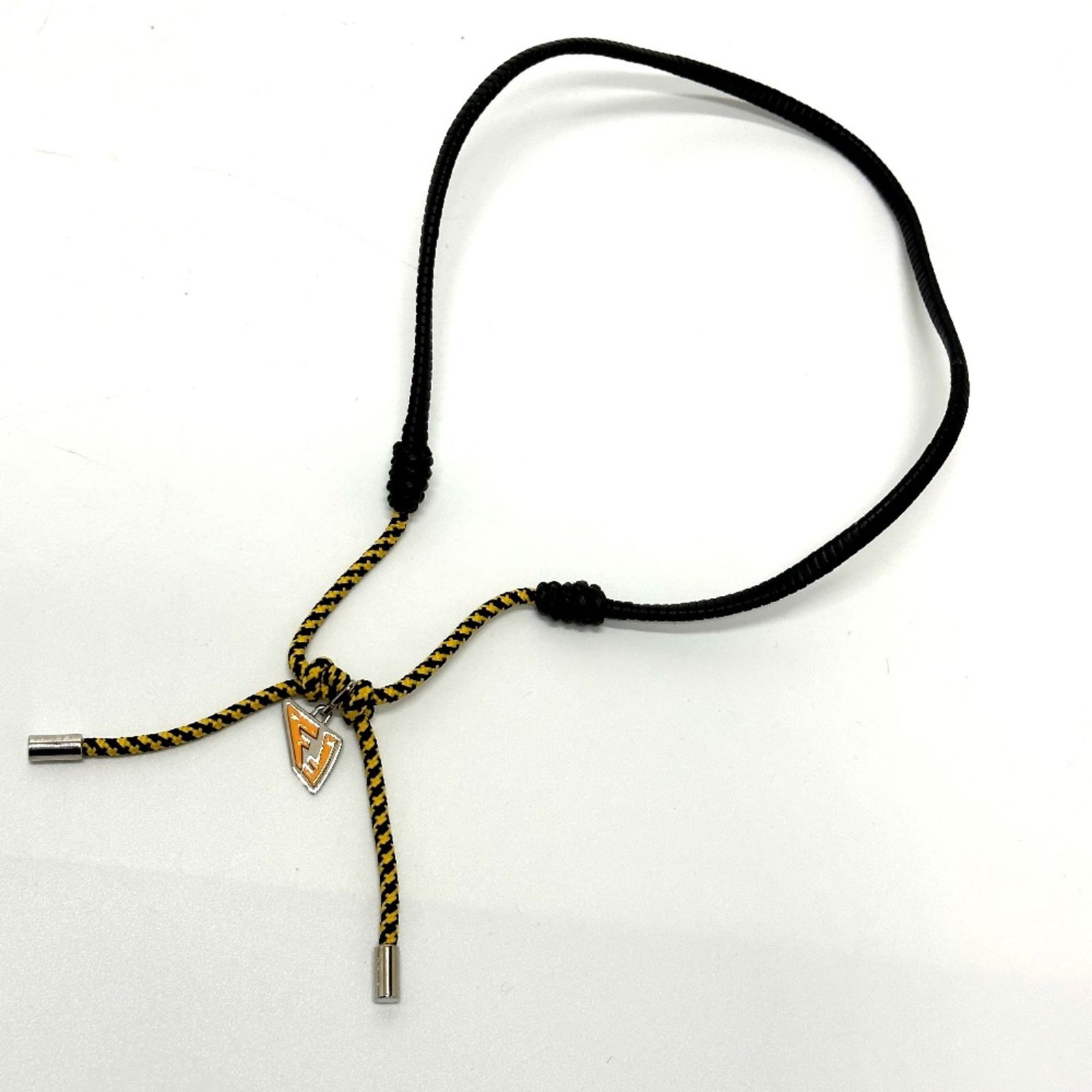 Fendi Leather Necklace: Fendi Leather Necklace The Fendi Leather Necklace, designed for men, measures 23.2 inches in total length and is in very good used condition, showing minimal signs of wear. Item Specifics: Brand: Fend