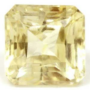 Loose Sapphire Gemstone 1.16ct Yellow SI - Emerald: Loose Sapphire Gemstone 1.16ct Yellow SI - Emerald A loose yellow sapphire gemstone weighing 1.16ct, faceted and treated with heat, featuring a clarity grade of SI and measuring 5.3mm x 5.29mm. Item S