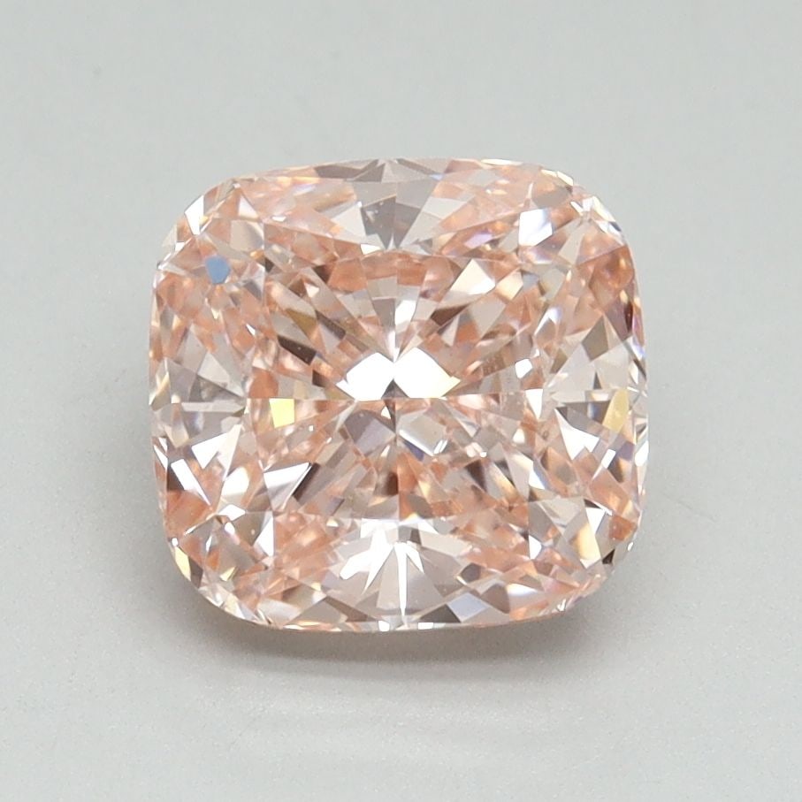 Loose IGI Cushion 2.01ct Fancy Vivid Pink VS1 Lab Diamond: Loose IGI Cushion 2.01ct Fancy Vivid Pink VS1 Lab Diamond Loose lab-grown cushion diamond weighing 2.01 carats, color fancy vivid pink, clarity VS1, with IGI certification and excellent polish and