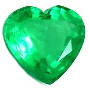 Loose Emerald Gemstone AGL Heart 2.37ct Green SI: Loose Emerald Gemstone AGL Heart 2.37ct Green SI Loose emerald gemstone weighing 2.37ct in heart shape, medium green color with SI clarity, treated with oiling, certified by AGL. Item Specifics: