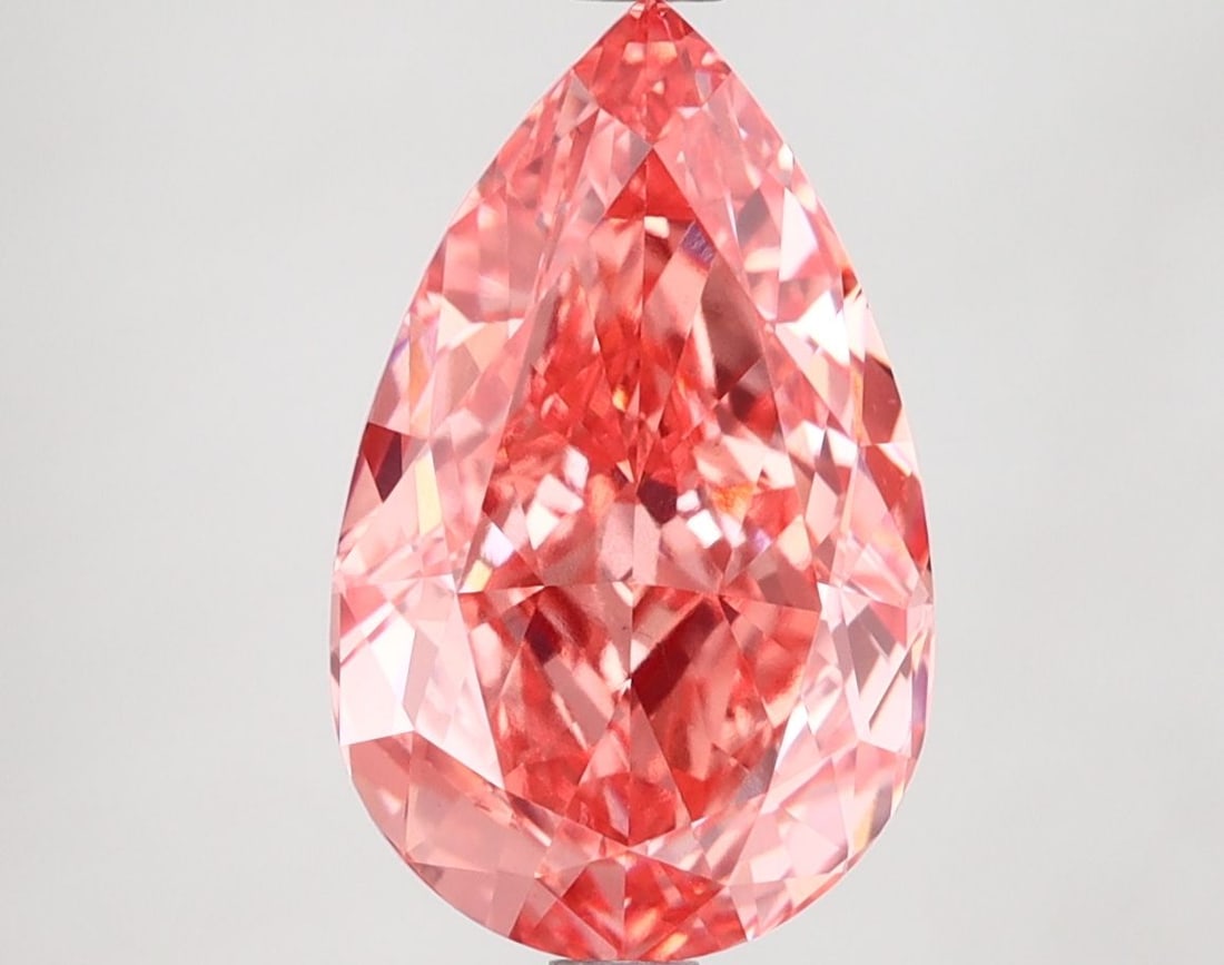 Loose Lab Diamond IGI Pear 3.68ct Fancy Vivid Pink VS1: Loose Lab Diamond IGI Pear 3.68ct Fancy Vivid Pink VS1 This 3.68ct Loose Lab Diamond is fancy vivid pink, has VS1 clarity, and measures 12.54L x 7.78W x 5.06H, with certification from IGI. Item