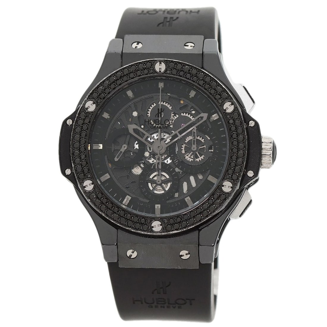 HUBLOT Aeroban All Black Chronograph with Black Diamond Bezel (1 of 20)