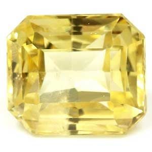 Loose Sapphire Gemstone 1.13ct Yellow SI - Emerald: Loose Sapphire Gemstone 1.13ct Yellow SI - Emerald This loose 1.13ct yellow sapphire gemstone is faceted with SI clarity and exhibits a vivid yellow shade, without certification. Item Specifics: