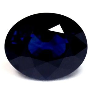 Loose Sapphire Gemstone Oval 3.82ct Blue SI: Loose Sapphire Gemstone Oval 3.82ct Blue SI Oval loose sapphire gemstone weighing 3.82 ct, characterized by blue color and SI clarity, treated by heating. The gemstone measures 9.83L x 7.96W. Item