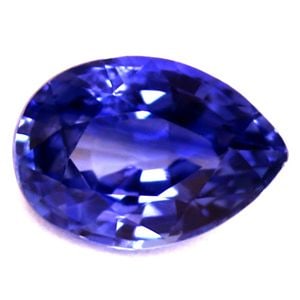 Loose Pear 1.02ct Blue SI Sapphire Gemstone: Loose Pear 1.02ct Blue SI Sapphire Gemstone Loose Pear 1.02ct Blue SI Sapphire gemstone with a vivid blue color, heated treatment, and measurements of 7.02L X 4.94W. Certification is not available. It