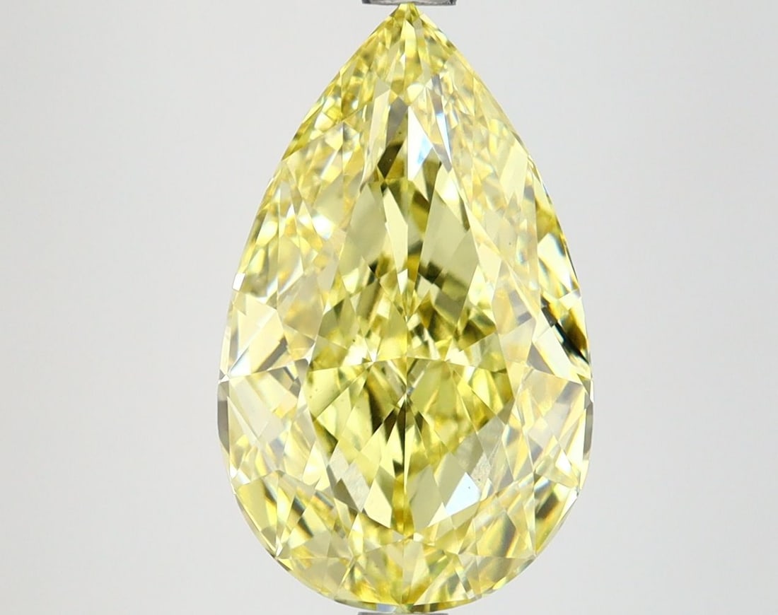 Loose Lab Diamond IGI Pear 3.86ct Fancy Intense Yellow VS1: Loose Lab Diamond IGI Pear 3.86ct Fancy Intense Yellow VS1 Loose lab-grown diamond weighing 3.86ct with Fancy Intense Yellow color and VS1 clarity, certified by IGI. Measurements are 13.78L x 8.42W x