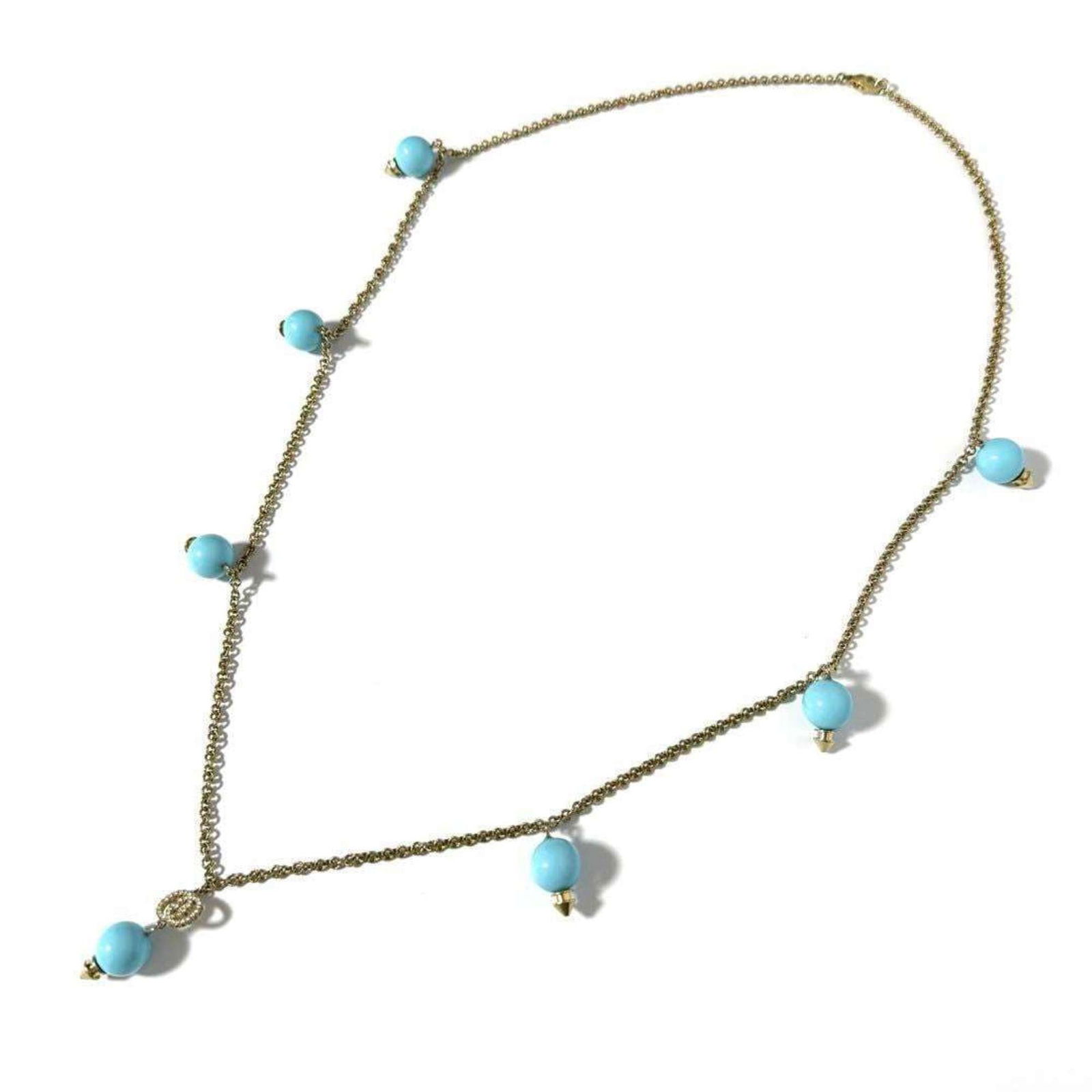 Gucci Metal Plastic Rhinestone: Gucci Metal Plastic Rhinestone Gucci necklace made from metal, plastic, and rhinestone with an 88 cm neck circumference, in mint condition, suitable for women. Item Specifics: Brand: Gucci Necklace