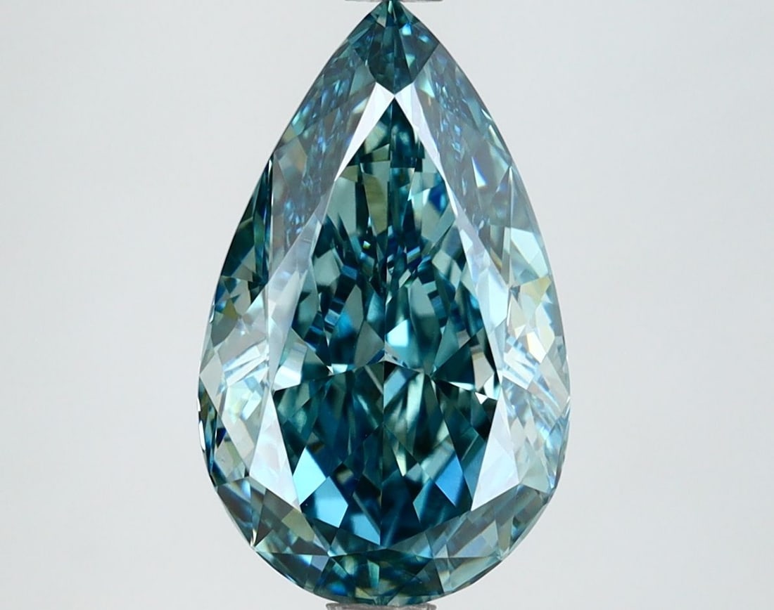 Loose Lab Diamond IGI Pear 3.01ct Fancy Vivid Greenish Blue VS1: Loose Lab Diamond IGI Pear 3.01ct Fancy Vivid Greenish Blue VS1 Loose lab-created pear diamond, 3.01ct Fancy Vivid Greenish Blue, VS1 clarity, certified by IGI. Item Specifics: Source: This Is A