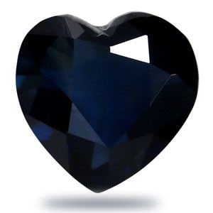 Loose Sapphire Gemstone 1.25ct Blue SI - Heart: Loose Sapphire Gemstone 1.25ct Blue SI - Heart Loose 1.25 ct blue sapphire gemstone, faceted with an SI clarity rating and heated treatment, measuring 6.84mm x 6.98mm, without certification. Item Spec