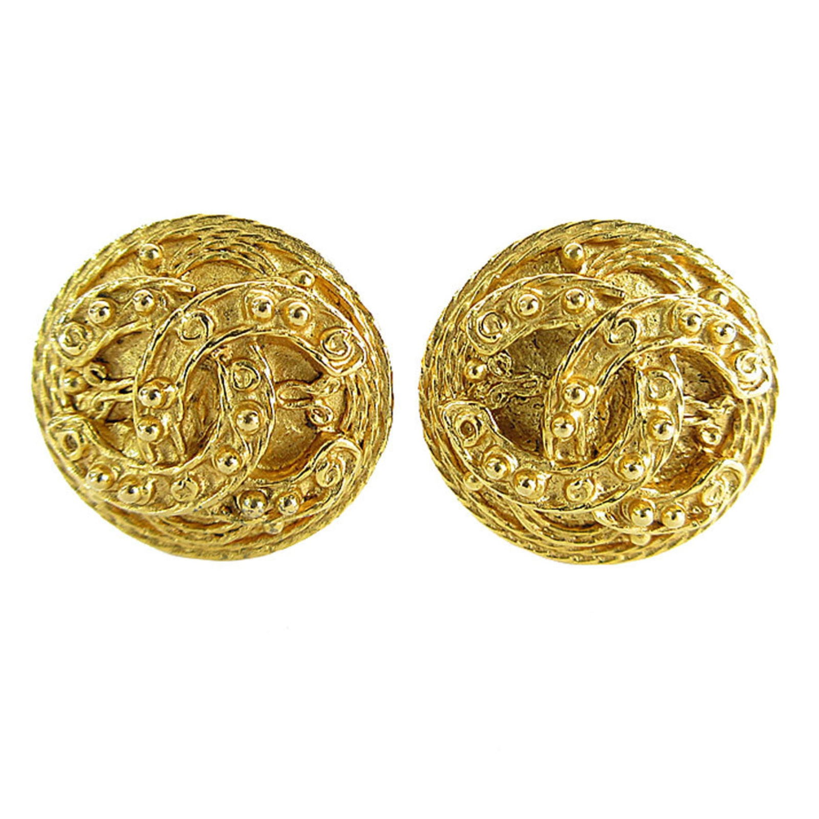 Chanel Metal Clip Earrings (1 of 5)