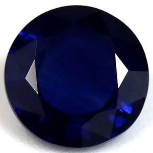 Loose Round 1.03ct Blue SI Sapphire Gemstone (1 of 1)