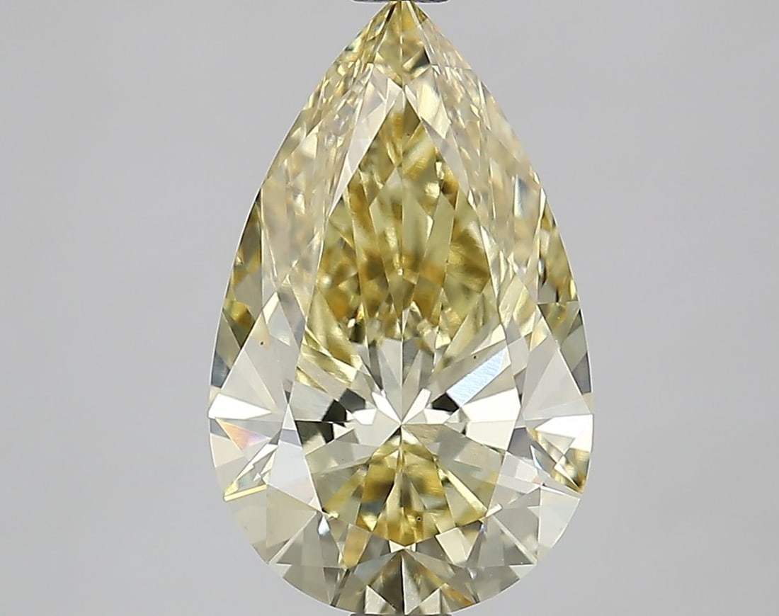 Loose Lab Diamond IGI Pear 2.93ct Fancy Intense Yellow VS1: Loose Lab Diamond IGI Pear 2.93ct Fancy Intense Yellow VS1 Loose Lab Diamond IGI, 2.93ct, Fancy Intense Yellow, VS1 clarity, with excellent polish and symmetry, measures 13.09L x 8.01W x 4.88H,