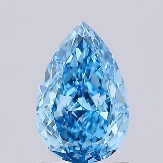 Loose Lab Diamond IGI Pear 1.02ct Fancy Vivid Blue VS1: Loose Lab Diamond IGI Pear 1.02ct Fancy Vivid Blue VS1 Loose lab diamond IGI certified, pear cut, 1.02ct, fancy vivid blue color, clarity VS1, with excellent polish and symmetry, measuring 8.24 x 5.41