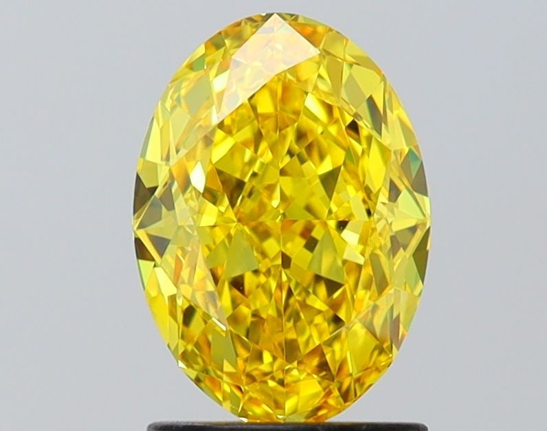 Loose Lab Diamond IGI Oval 1.71ct Fancy Vivid Yellow VS1 (1 of 1)