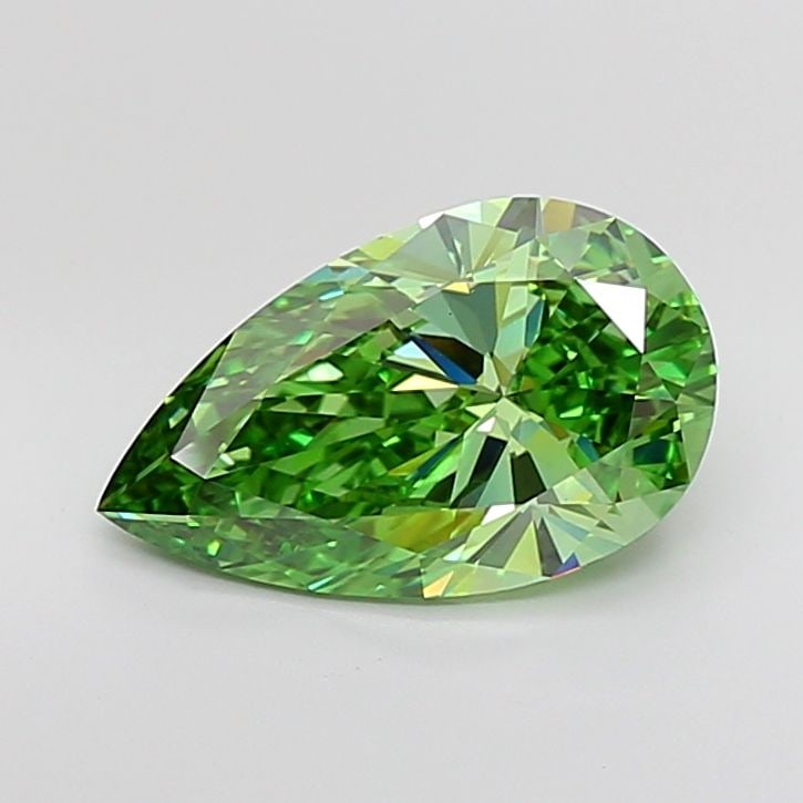 Loose Lab Diamond IGI Pear 4.0ct Fancy Vivid Green VVS2: Loose Lab Diamond IGI Pear 4.0ct Fancy Vivid Green VVS2 Loose lab diamond IGI certified, 4.0ct, pear cut, fancy vivid green color, VVS2 clarity, excellent polish and symmetry. Measurements: 14.59L x 8