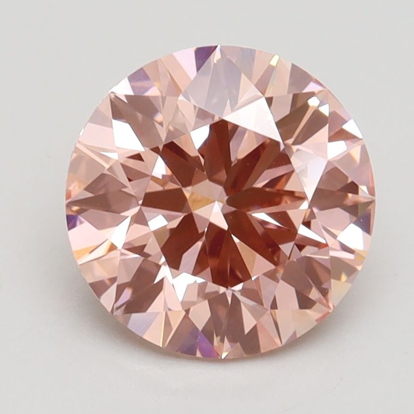 Loose Lab Diamond IGI Round 2.07ct Fancy Intense Pink VS1: Loose Lab Diamond IGI Round 2.07ct Fancy Intense Pink VS1 This loose lab-grown diamond is a round 2.07ct Fancy Intense Pink VS1, certified by IGI, with excellent polish and symmetry, measuring 8.26L x