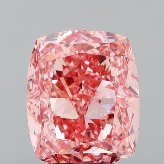 Loose Lab Diamond IGI Cushion Modified 3.76ct Fancy Vivid Pink VS1: Loose Lab Diamond IGI Cushion Modified 3.76ct Fancy Vivid Pink VS1 Loose Lab Diamond IGI Cushion Modified 3.76ct Fancy Vivid Pink VS1 with excellent polish and symmetry, measuring 9.74L x 7.99W x 5.27