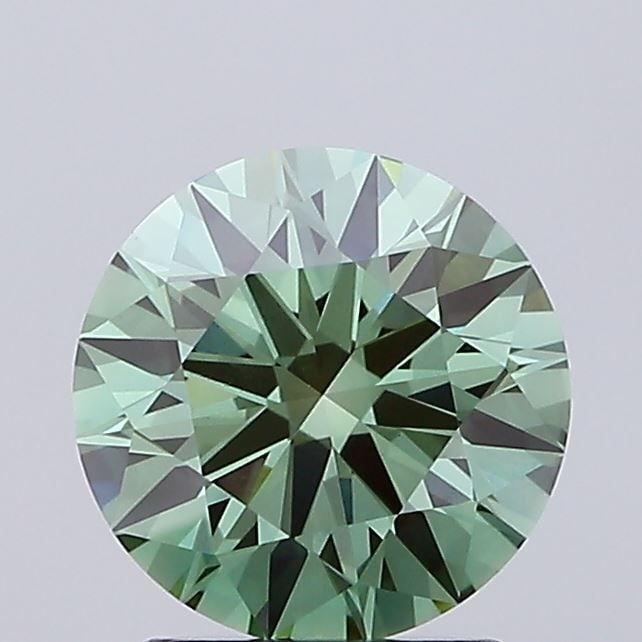 Loose Lab Diamond IGI Round 1.99ct Fancy Vivid Green VS1 - Ideal: Loose Lab Diamond IGI Round 1.99ct Fancy Vivid Green VS1 - Ideal Loose Lab Diamond IGI Round 1.99ct Fancy Vivid Green VS1, measuring 8.06L x 8.12W x 4.97H, with excellent polish and symmetry, certifie