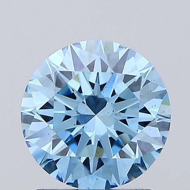 Loose Lab Diamond Round 1.46ct Fancy Vivid Blue VS2: Loose Lab Diamond Round 1.46ct Fancy Vivid Blue VS2 Loose Lab Diamond Round 1.46ct Fancy Vivid Blue VS2, measuring 7.27L x 7.3W x 4.42H, featuring excellent polish and symmetry, with no certification.