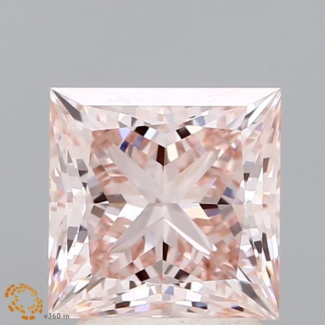 Loose Lab Diamond IGI Princess 2.51ct Fancy Pink VVS2: Loose Lab Diamond IGI Princess 2.51ct Fancy Pink VVS2 Loose Lab Diamond weighing 2.51ct in Princess cut, color Fancy Pink, clarity VVS2, with excellent polish and symmetry; certified by IGI. Item Spec