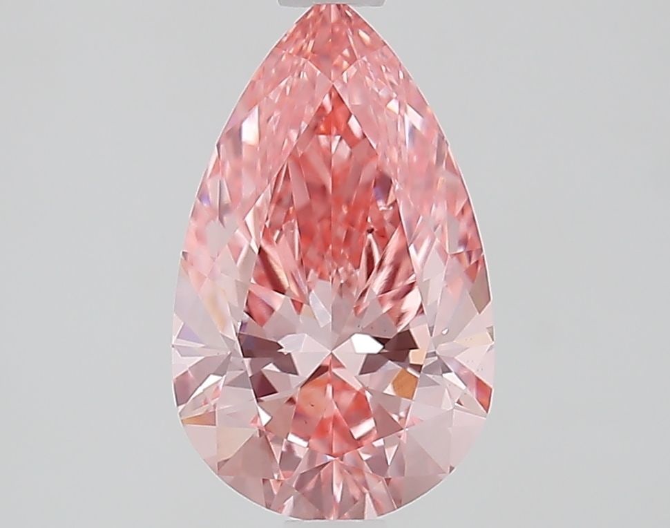 Loose Lab Diamond IGI Pear 1.61ct Fancy Vivid Pink VS1: Loose Lab Diamond IGI Pear 1.61ct Fancy Vivid Pink VS1 Loose lab-grown diamond from IGI, pear cut, 1.61ct, fancy vivid pink color, clarity VS1, features excellent polish and symmetry, measurements 10.