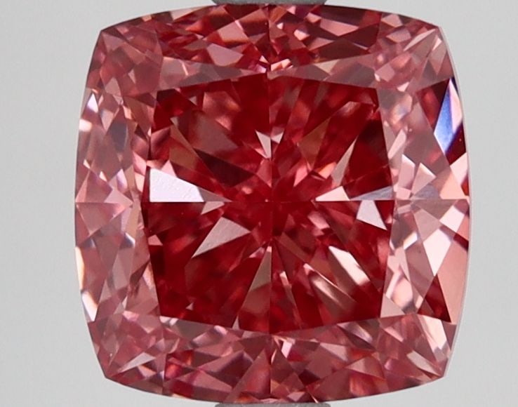 Loose Lab Diamond IGI Cushion Modified 3.0ct Fancy Vivid Pink VS2: Loose Lab Diamond IGI Cushion Modified 3.0ct Fancy Vivid Pink VS2 Loose Lab Diamond IGI Cushion Modified, 3.0ct, Color: Fancy Vivid Pink, Clarity: VS2, with excellent polish and symmetry, measures 8.0