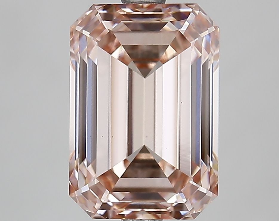 Loose Lab Diamond IGI Emerald 3.73ct Fancy Intense Pink VS2: Loose Lab Diamond IGI Emerald 3.73ct Fancy Intense Pink VS2 Loose Lab Diamond, IGI certified, 3.73ct, Emerald cut, Fancy Intense Pink color, VS2 clarity, with good polish and symmetry, measuring 10.42