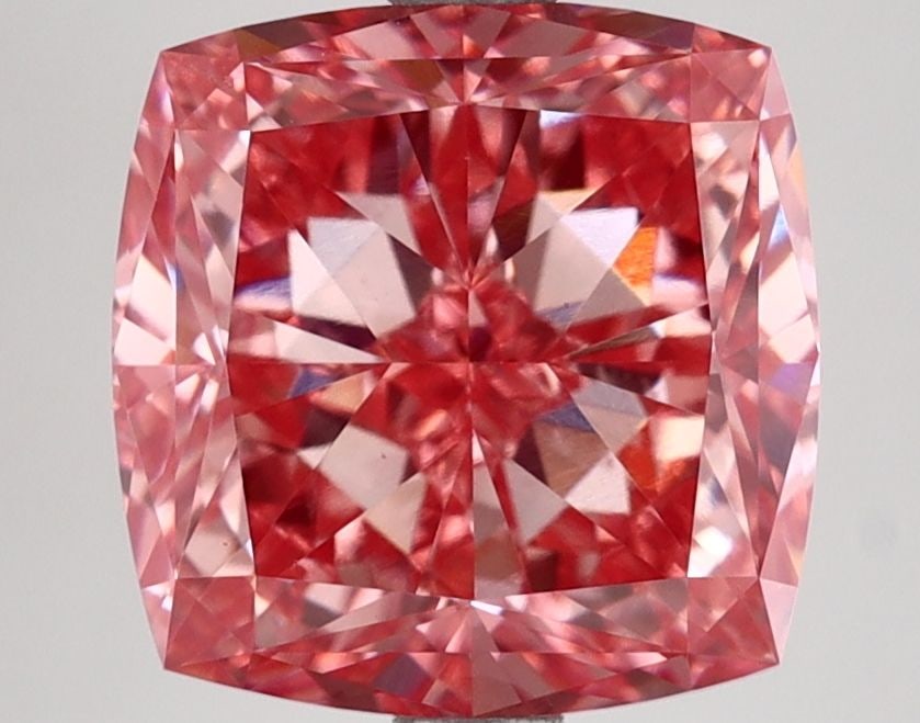 Loose Lab Diamond IGI Cushion Modified 4.82ct Fancy Vivid Pink VVS2: Loose Lab Diamond IGI Cushion Modified 4.82ct Fancy Vivid Pink VVS2 Loose Lab Diamond IGI Cushion Modified 4.82ct in fancy vivid pink color and VVS2 clarity, featuring excellent polish and symmetry. C