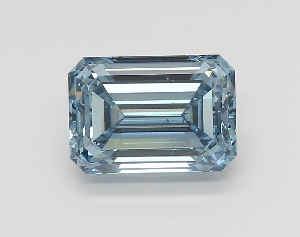 Loose Lab Diamond IGI Emerald 3.0ct Fancy Intense Blue VS2: Loose Lab Diamond IGI Emerald 3.0ct Fancy Intense Blue VS2 Loose Lab Diamond IGI Emerald weighing 3.0ct, features a Fancy Intense Blue color, VS2 clarity, with excellent polish and symmetry. Certified
