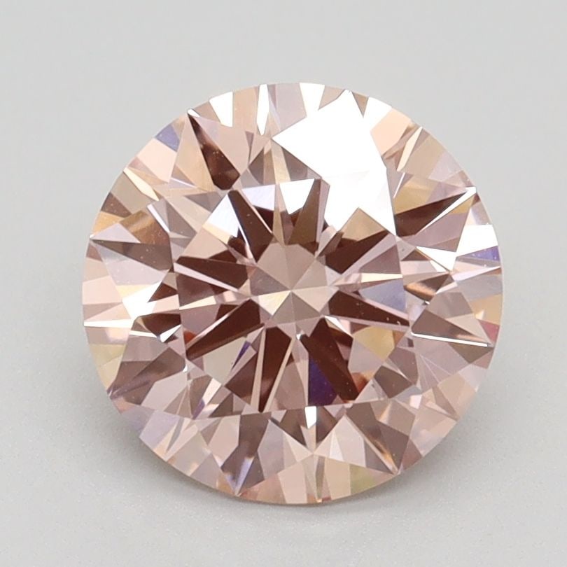 Loose Lab Diamond IGI Round 2.03ct Fancy Intense Pink VS1 - Ideal: Loose Lab Diamond IGI Round 2.03ct Fancy Intense Pink VS1 - Ideal Loose Lab Diamond IGI Round weighing 2.03ct, with Fancy Intense Pink color and VS1 clarity, classified as Ideal cut. It displays excel