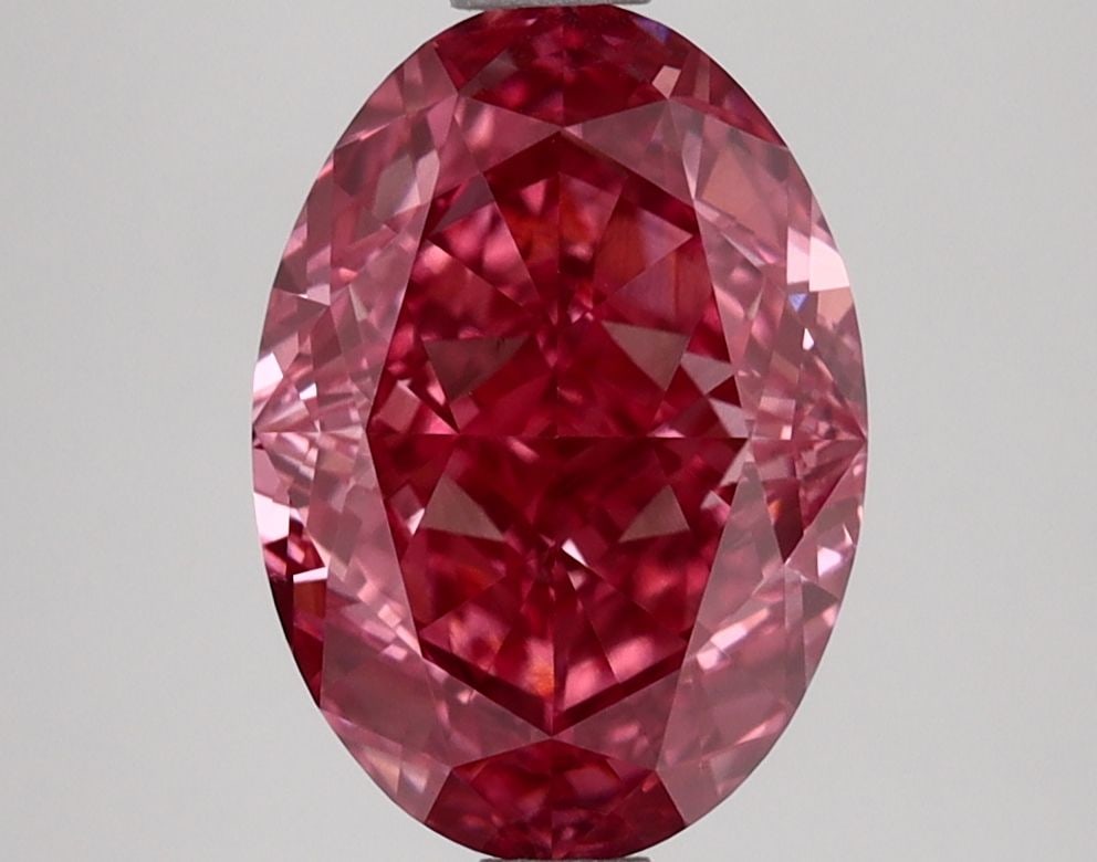 Loose Lab Diamond IGI Oval 2.67ct Fancy Vivid Pink VS1 (1 of 1)