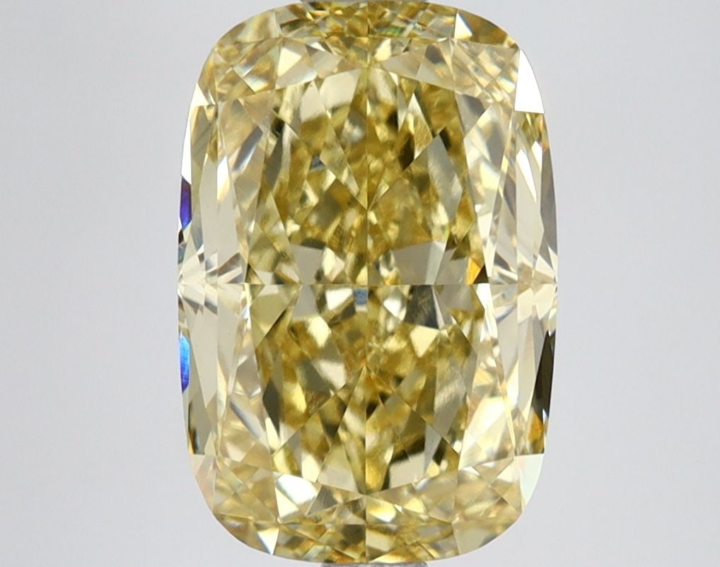 Loose Lab Diamond IGI Cushion Modified 3.79ct Fancy Intense Yellow VVS2: Loose Lab Diamond IGI Cushion Modified 3.79ct Fancy Intense Yellow VVS2 This loose lab diamond weighs 3.79 carats, showcases a cushion modified cut, and exhibits a fancy intense yellow color with clar
