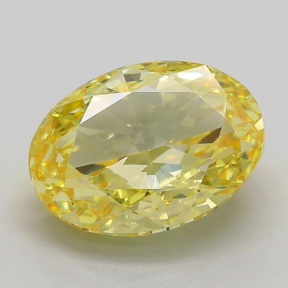 Loose Lab Diamond IGI Oval 4.05ct Fancy Vivid Yellow VS1: Loose Lab Diamond IGI Oval 4.05ct Fancy Vivid Yellow VS1 Loose Lab Diamond IGI Oval, 4.05ct, Fancy Vivid Yellow, VS1 clarity, with EX polish and symmetry, measuring 11.35L x 8.14W x 5.09H, certified b
