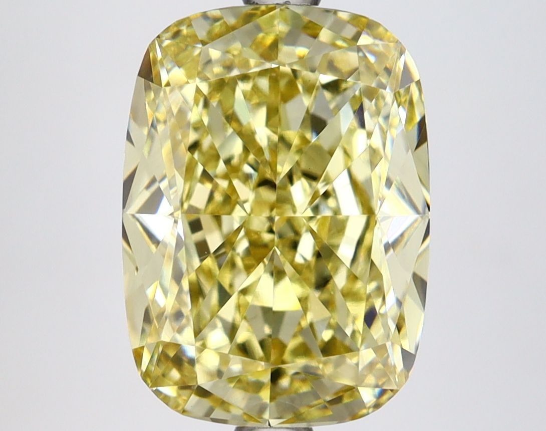 Loose Lab Diamond IGI Cushion Modified 4.9ct Fancy Yellow VS1: Loose Lab Diamond IGI Cushion Modified 4.9ct Fancy Yellow VS1 Loose Lab Diamond IGI Cushion Modified, 4.9ct, Fancy Yellow, VS1 clarity, with EX polish and symmetry, measuring 11.53L x 8.38W x 5.67H, c