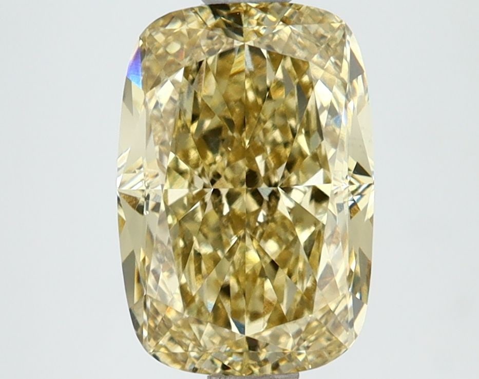 Loose Lab Diamond IGI Cushion Modified 2.76ct Fancy Intense Yellow VS2: Loose Lab Diamond IGI Cushion Modified 2.76ct Fancy Intense Yellow VS2 Loose Lab Diamond IGI Cushion Modified, 2.76ct, color Fancy Intense Yellow, clarity VS2, features EX polish and symmetry, measure