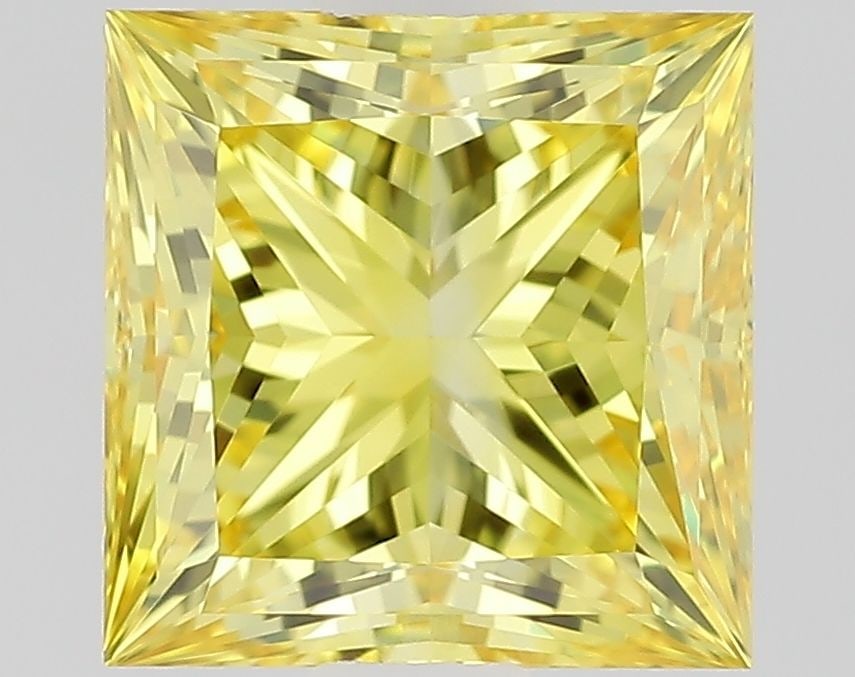Loose Lab Diamond IGI Princess 1.0ct Fancy Intense Yellow VS1: Loose Lab Diamond IGI Princess 1.0ct Fancy Intense Yellow VS1 Loose lab-grown diamond, IGI certified, 1.0 carat, princess cut, fancy intense yellow color, VS1 clarity, with excellent polish and symmet