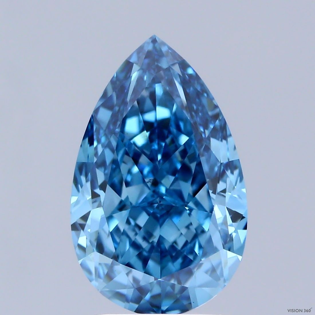Loose Lab Diamond 3.02ct Fancy Vivid Blue VS1 - IGI Pear: Loose Lab Diamond 3.02ct Fancy Vivid Blue VS1 - IGI Pear Loose Lab Diamond IGI Pear, 3.02ct, Fancy Vivid Blue, Clarity VS1, with EX Polish and SYMMetry. Measures 11.71L x 7.3W x 4.97H. Item Specifics: