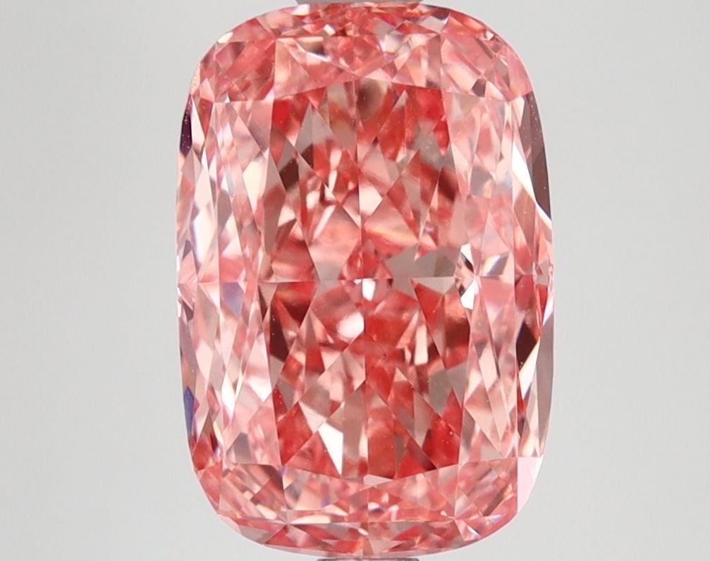Loose Lab Diamond IGI Cushion Modified 3.63ct Fancy Vivid Pink VVS2: Loose Lab Diamond IGI Cushion Modified 3.63ct Fancy Vivid Pink VVS2 Loose Lab Diamond IGI Cushion Modified, 3.63ct, Color Fancy Vivid Pink, Clarity VVS2, with Excellent Polish and Symmetry, measures 1