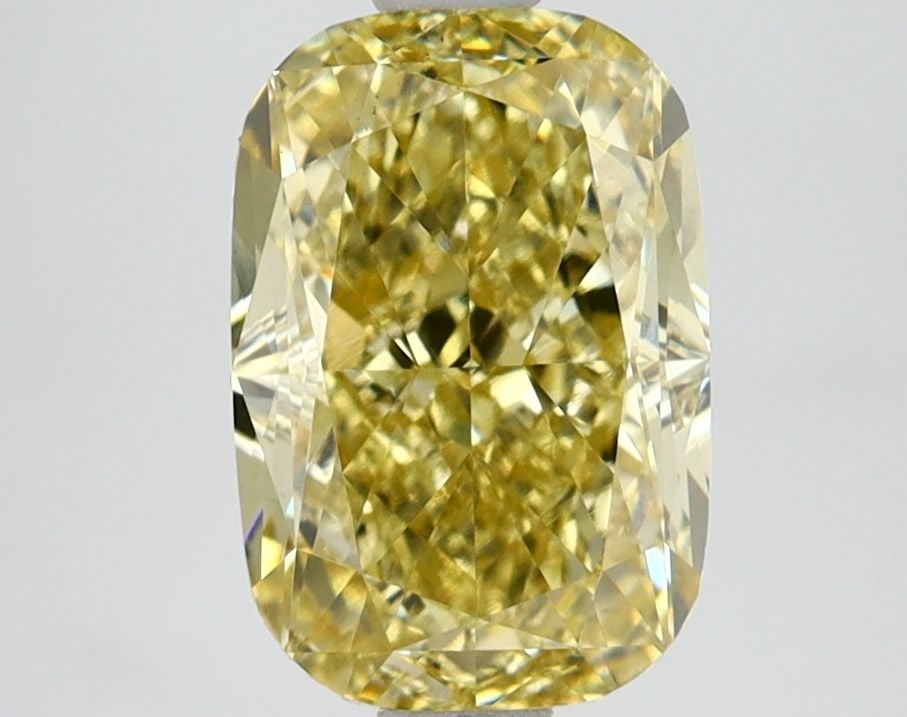 Loose Lab Diamond IGI Cushion Modified 2.55ct Fancy Intense Yellow VS1: Loose Lab Diamond IGI Cushion Modified 2.55ct Fancy Intense Yellow VS1 Loose lab-grown diamond weighing 2.55ct, cushion modified cut, fancy intense yellow, clarity VS1, featuring excellent polish and
