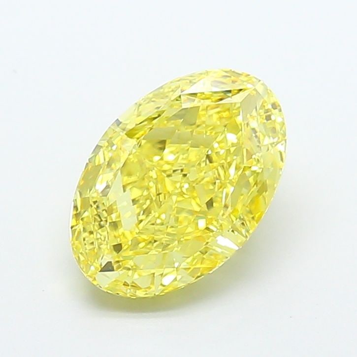 Loose Lab Diamond IGI Oval 4.25ct Fancy Vivid Yellow VS1: Loose Lab Diamond IGI Oval 4.25ct Fancy Vivid Yellow VS1 Loose Lab Diamond IGI Oval 4.25ct with Fancy Vivid Yellow color and VS1 clarity. Certified by IGI, it has excellent polish and symmetry, measur
