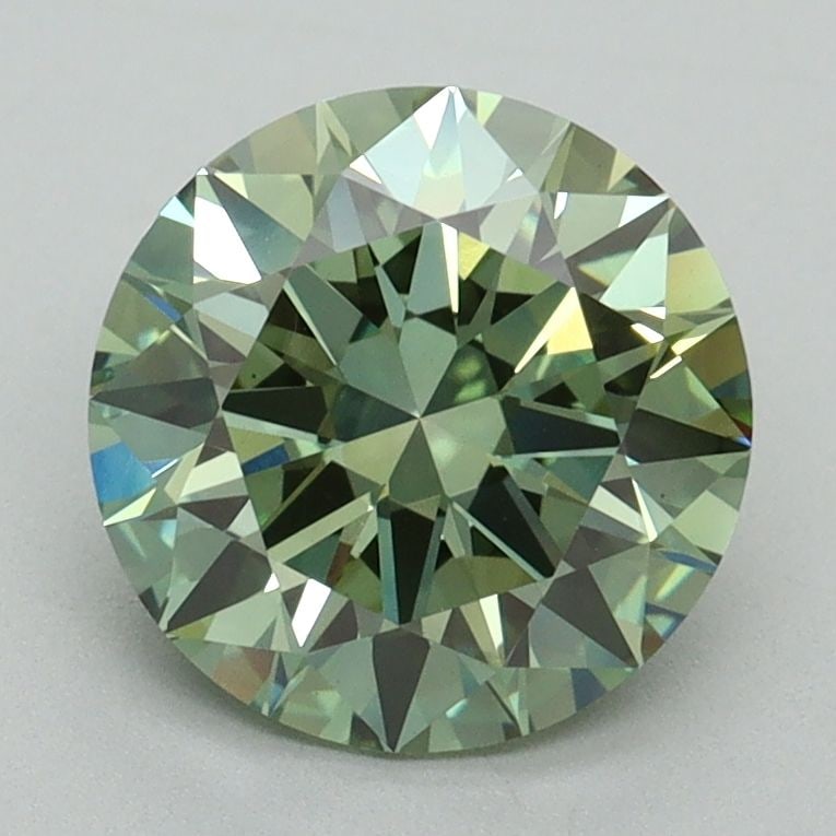 Loose Lab Diamond IGI Round 2.02ct Fancy Vivid Green VS1: Loose Lab Diamond IGI Round 2.02ct Fancy Vivid Green VS1 IGI certified 2.02ct loose lab diamond, round shape with fancy vivid green color and VS1 clarity, excellent polish and symmetry, measuring 8.12