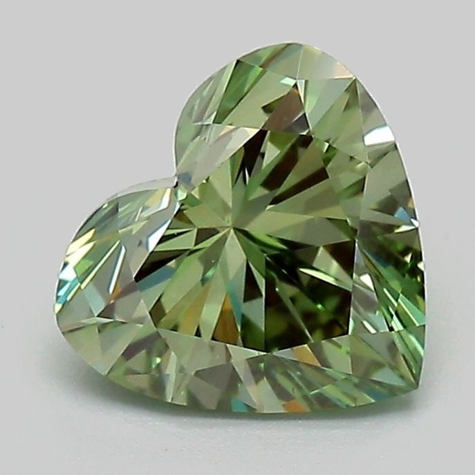 Loose Lab Diamond IGI Heart 1.53ct Fancy Vivid Green VS1: Loose Lab Diamond IGI Heart 1.53ct Fancy Vivid Green VS1 Loose lab-grown diamond, 1.53ct, fancy vivid green color, clarity VS1, IGI certified, measures 7.38L x 8.01W x 4.65H, with excellent polish and