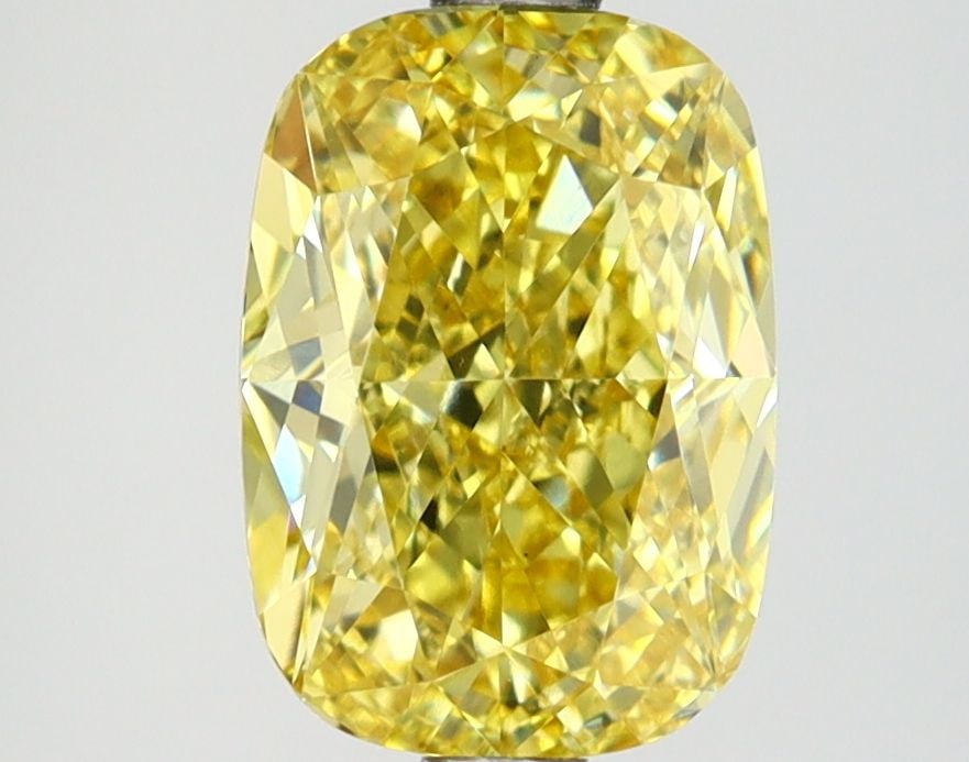 Cushion Modified 2.52ct Fancy Vivid Yellow VS1 - Loose Lab Diamond IGI: Cushion Modified 2.52ct Fancy Vivid Yellow VS1 - Loose Lab Diamond IGI This 2.52ct loose lab diamond, IGI certified with a cushion modified cut, has a fancy vivid yellow color and VS1 clarity, with ex