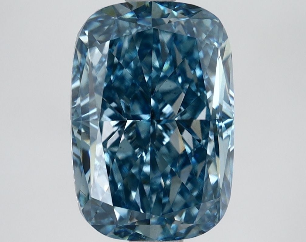 Loose Lab Diamond IGI Cushion Modified 3.48ct Fancy Vivid Blue VVS2: Loose Lab Diamond IGI Cushion Modified 3.48ct Fancy Vivid Blue VVS2 Loose Lab Diamond IGI Cushion Modified, 3.48ct, Fancy Vivid Blue, VVS2 clarity, with EX Polish and EX Symmetry. Certified by IGI, me