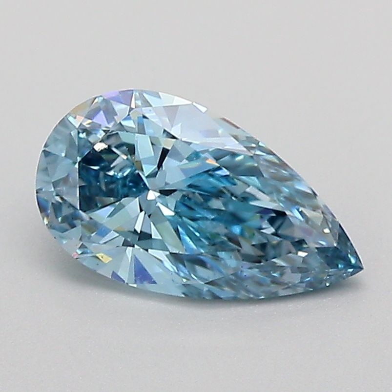 Loose Lab Diamond IGI Pear 1.05ct Fancy Blue VS2: Loose Lab Diamond IGI Pear 1.05ct Fancy Blue VS2 This Loose Lab Diamond is a 1.05ct pear shape diamond with a Fancy Blue color and VS2 clarity, certified by IGI, featuring good polish and symmetry. It